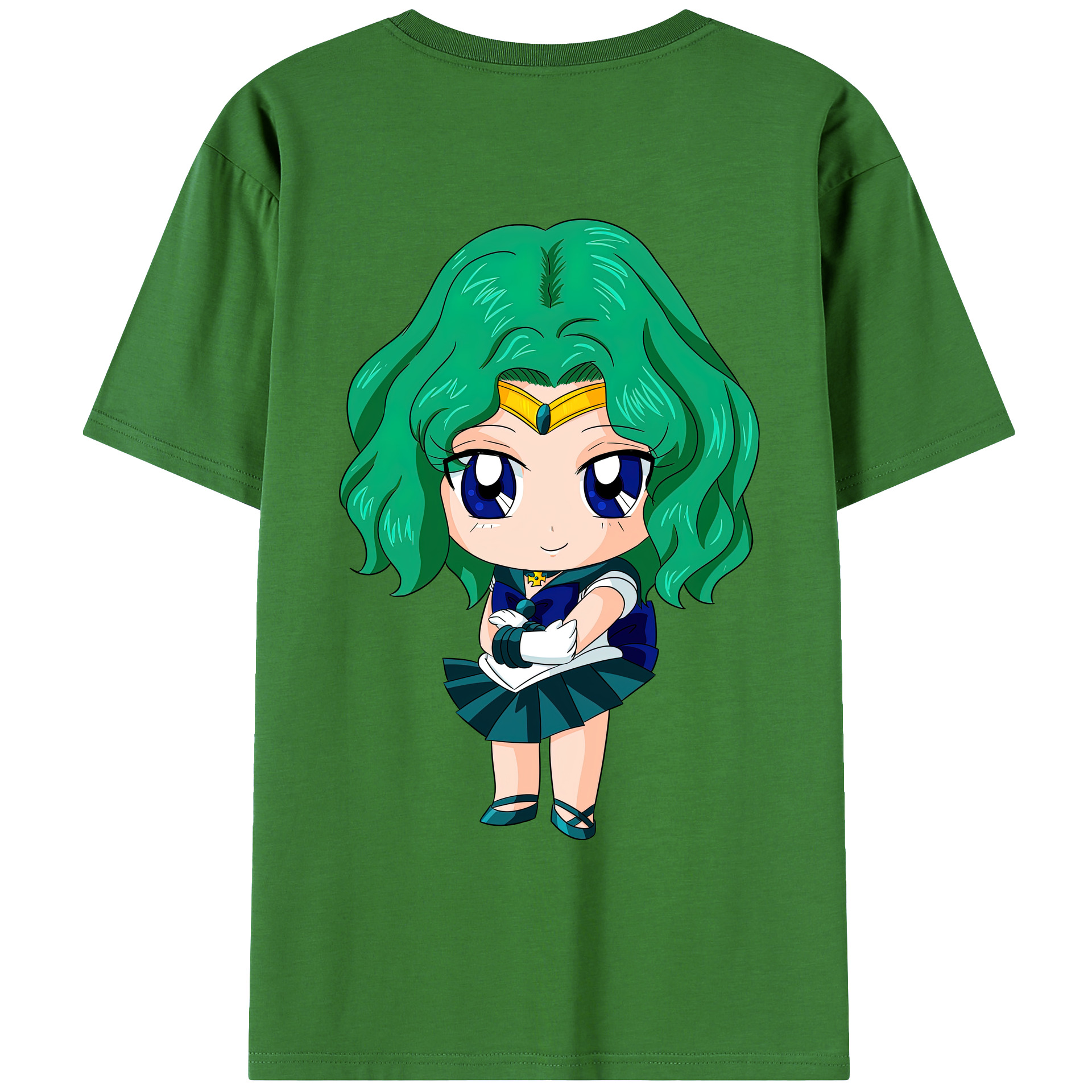 （画像用） 美少女戦士セーラームーン 海王 みちる（かいおう みちる） Sailor Moon Kaiou Michiru レディース半袖Tシャツ(バックプリント)